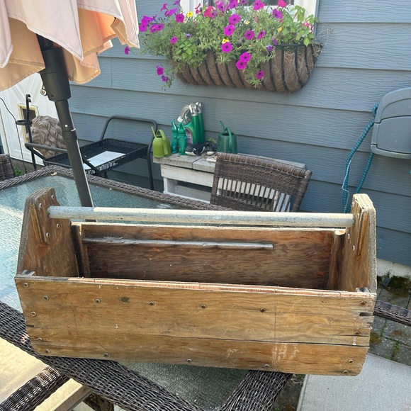 Antique OAK Wood Tool Caddy
